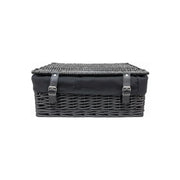 Black Wicker Hamper and Black Cotton Liner 18 inch