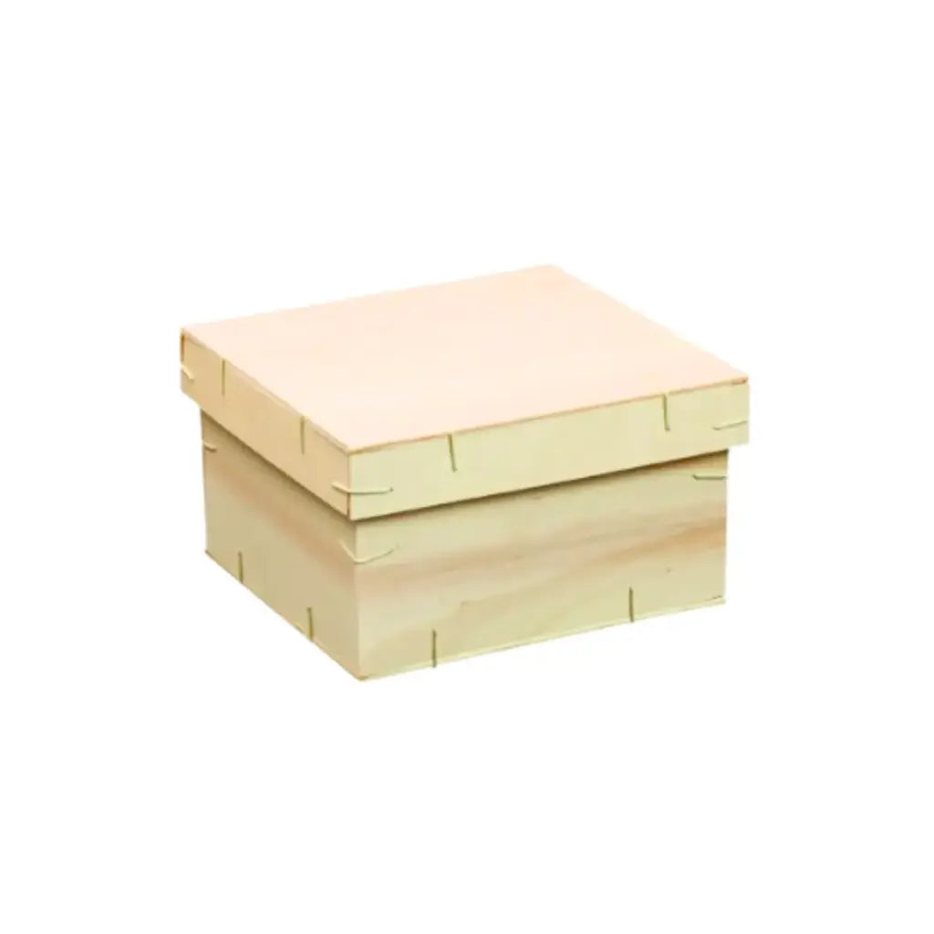 Large Square Plywood Gift Box with Lid