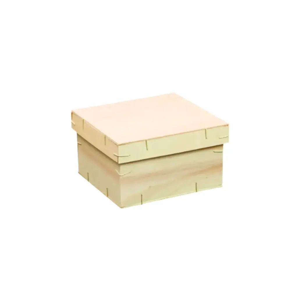 Medium Square Plywood Gift Box with Lid