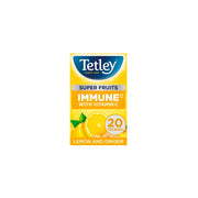 Tetley Super Fruits Lemon & Ginger 20S