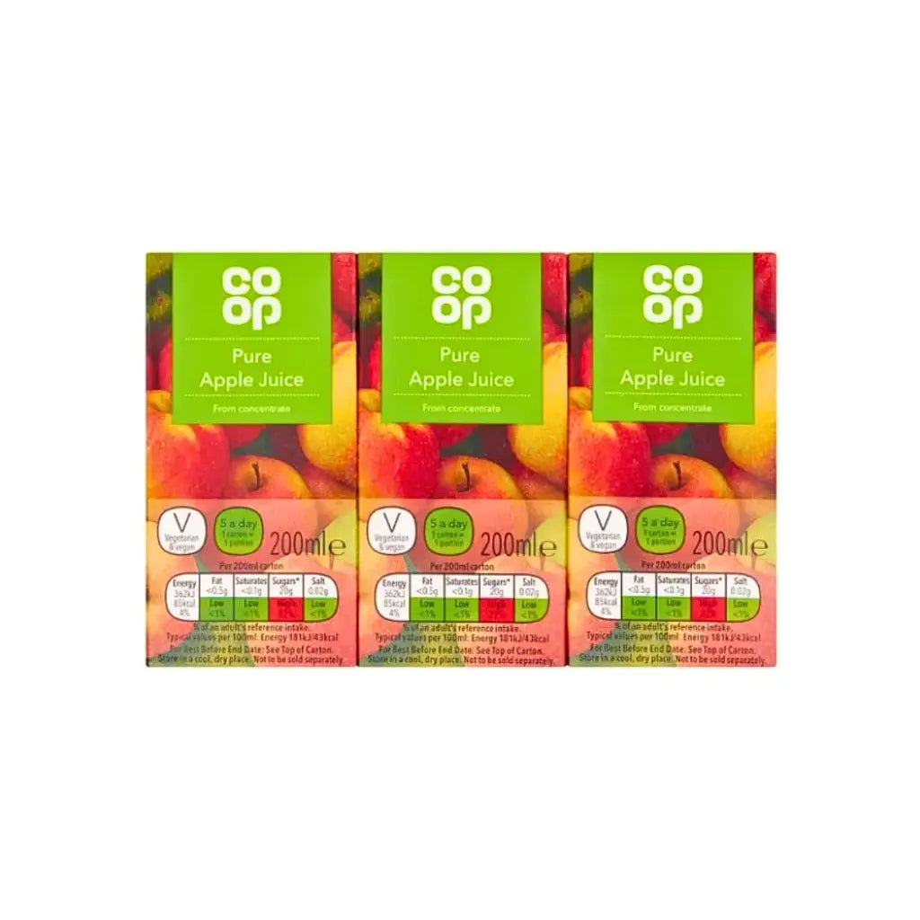 Co-op Pure Apple Juice 3x200ml