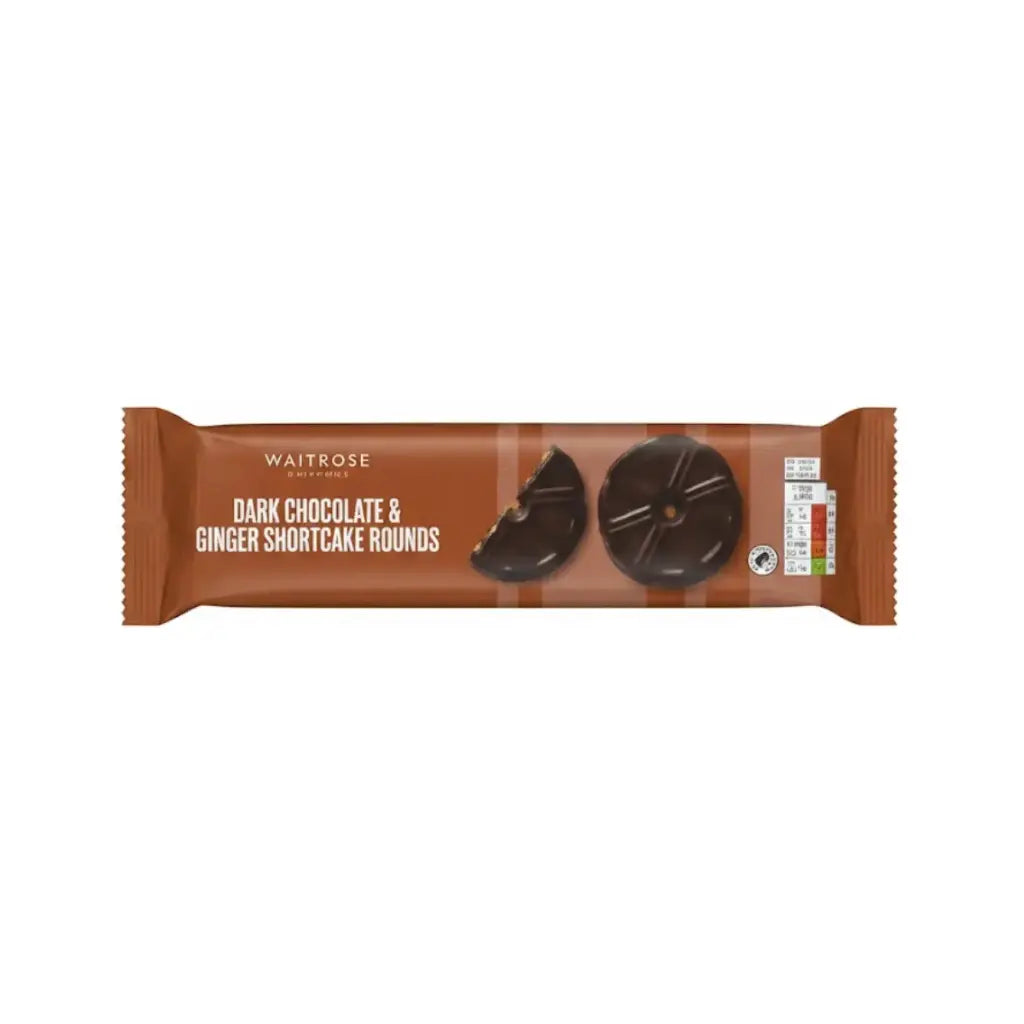 Waitrose 8 Dark Chocolate Ginger Biscuits 180g
