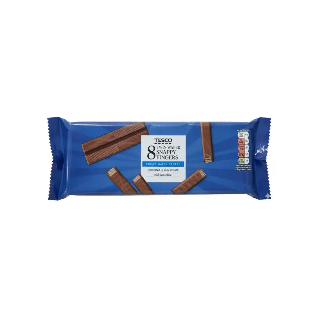 Tesco Snappy Fingers Milk Chocolate Wafer Biscuit Bars 172g