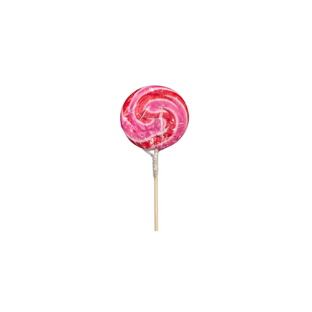 Candy Realms Strawberry and Bubblegum Round Lollipop 80g