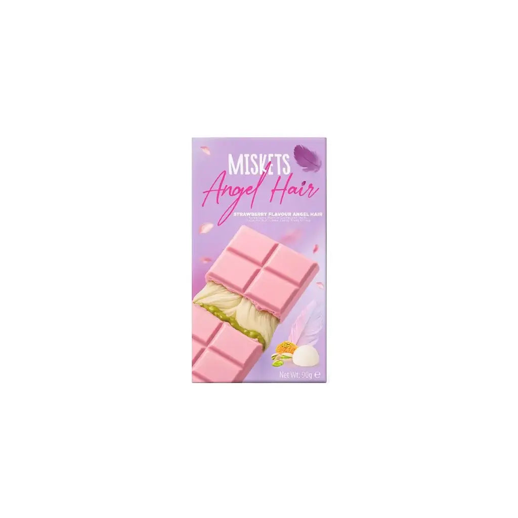Miskets Angel Hair Chocolate Strawberry flavor Bar 90g