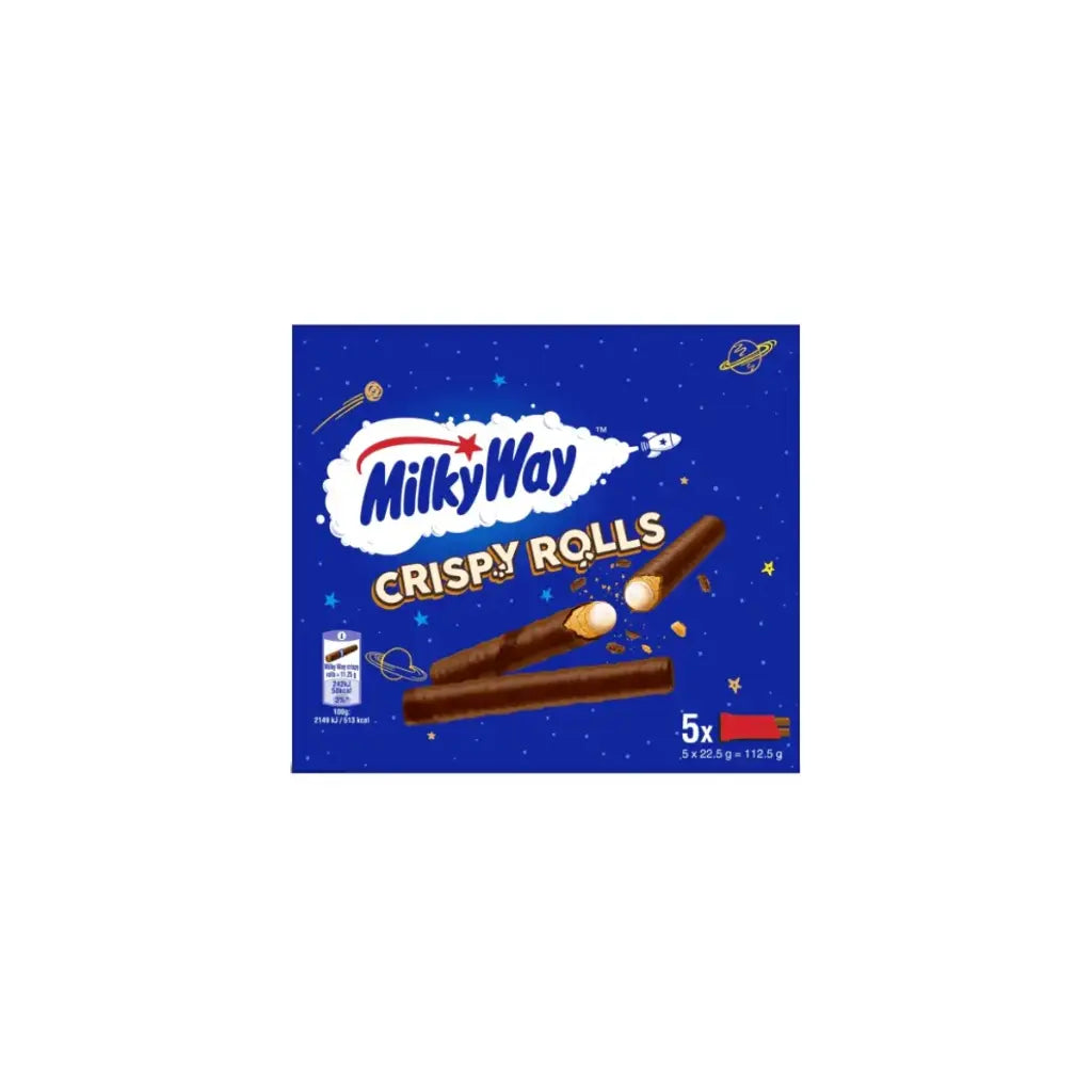 Milky Way Milk Chocolate Crispy Rolls Snack Bar 5Pk 112.5g