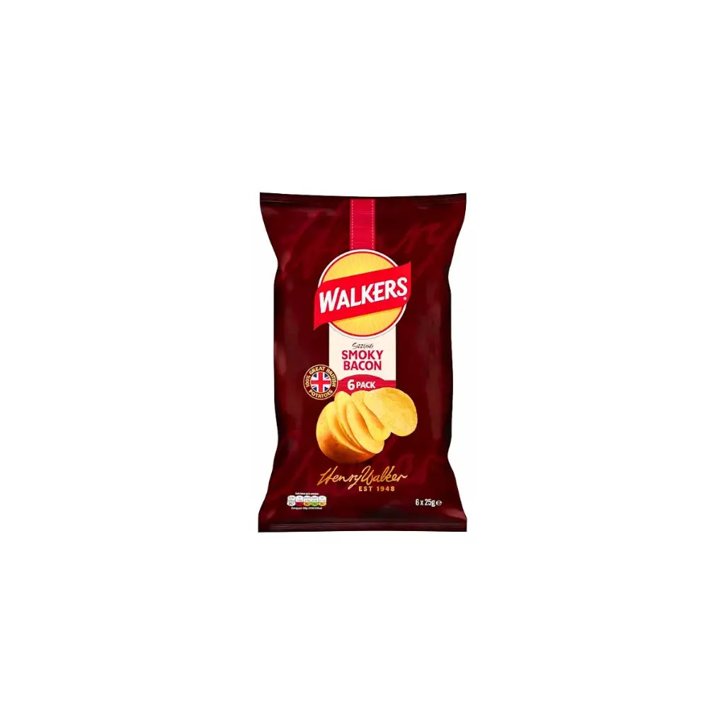 Walkers Smoky Bacon 6x25g