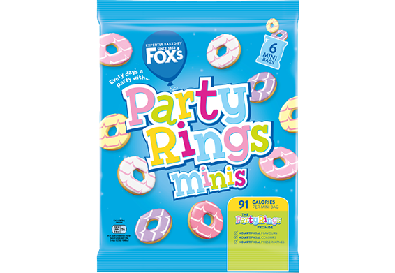 Fox's Party Rings Minis 6 Pack x 21g