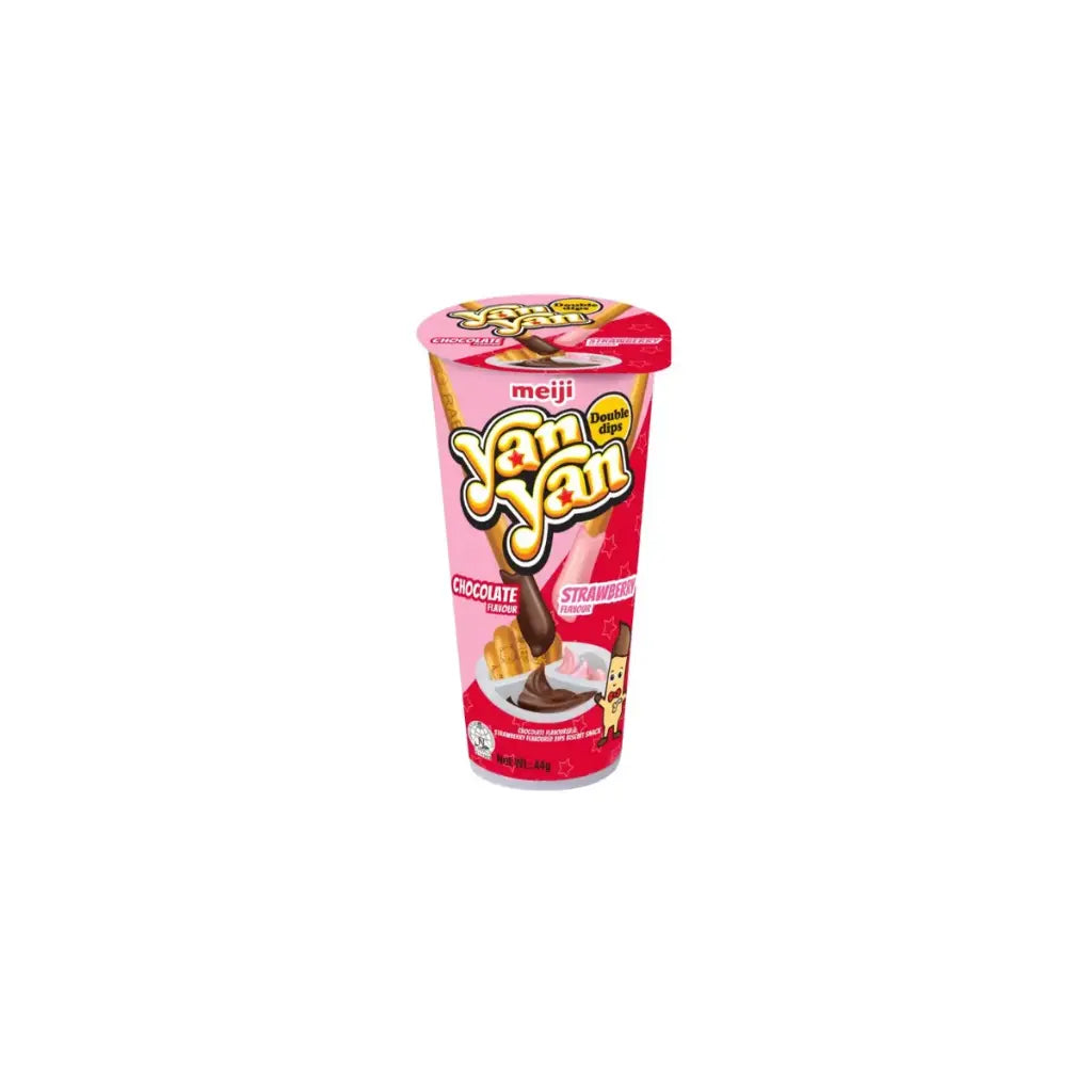 Meiji Yan Yan Chocolate & Strawberry Double Dips 44g