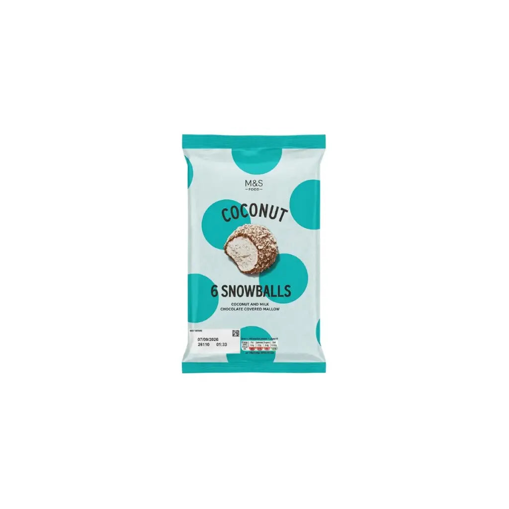 M&S 6 Coconut Snowballs 123g