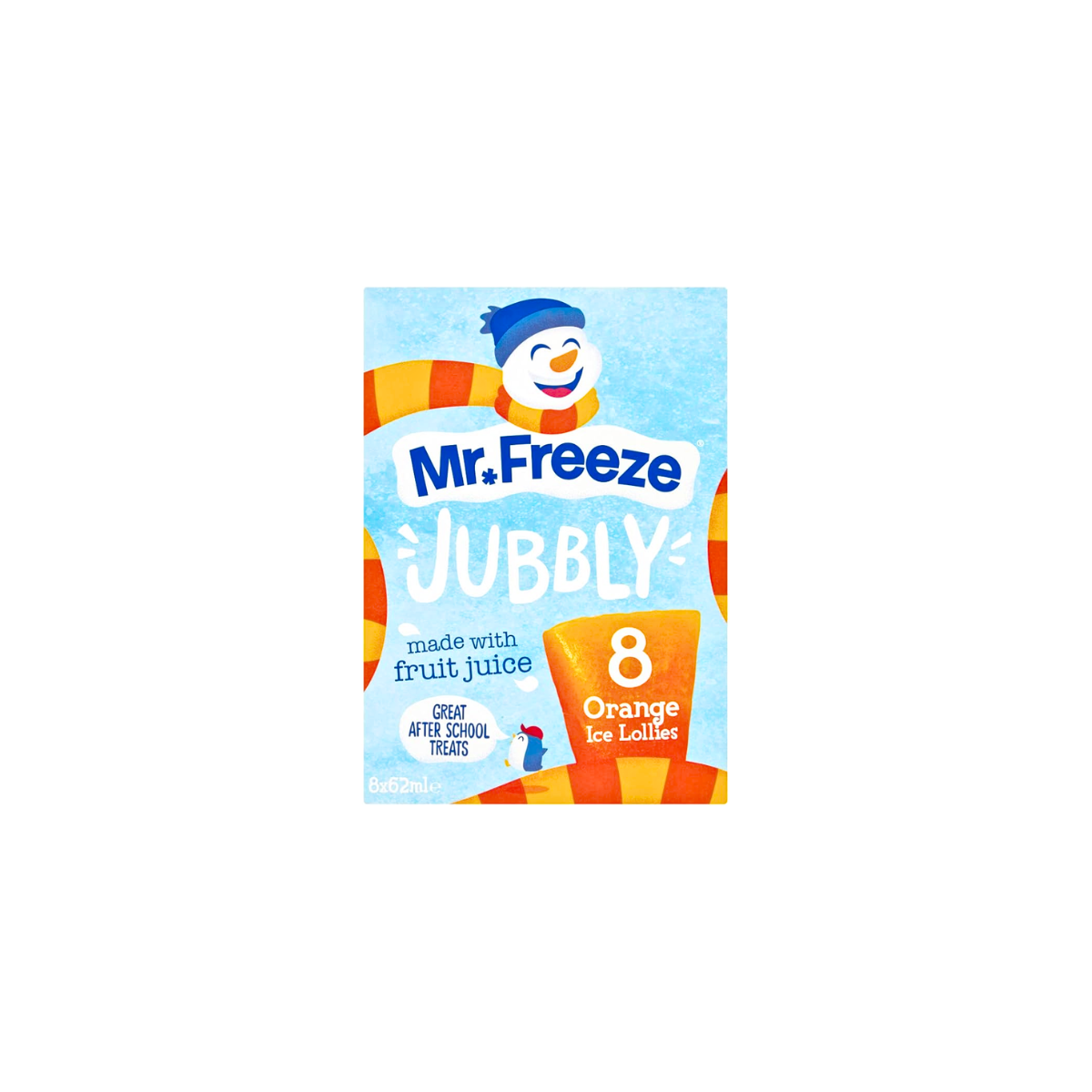 Jubbly Orange Ice Lollies 8x62ml