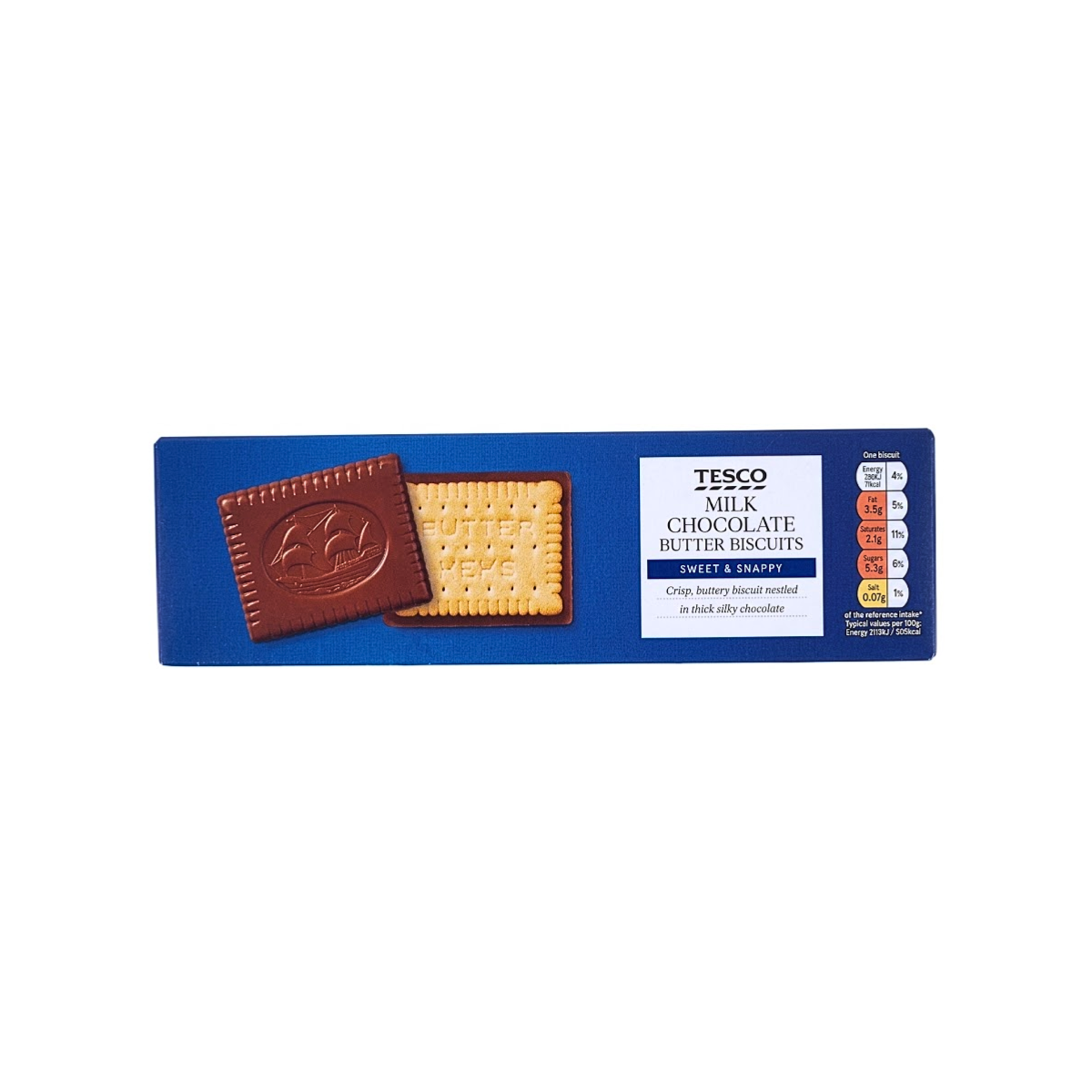 Tesco Milk Chocolate Butter Biscuits 125g