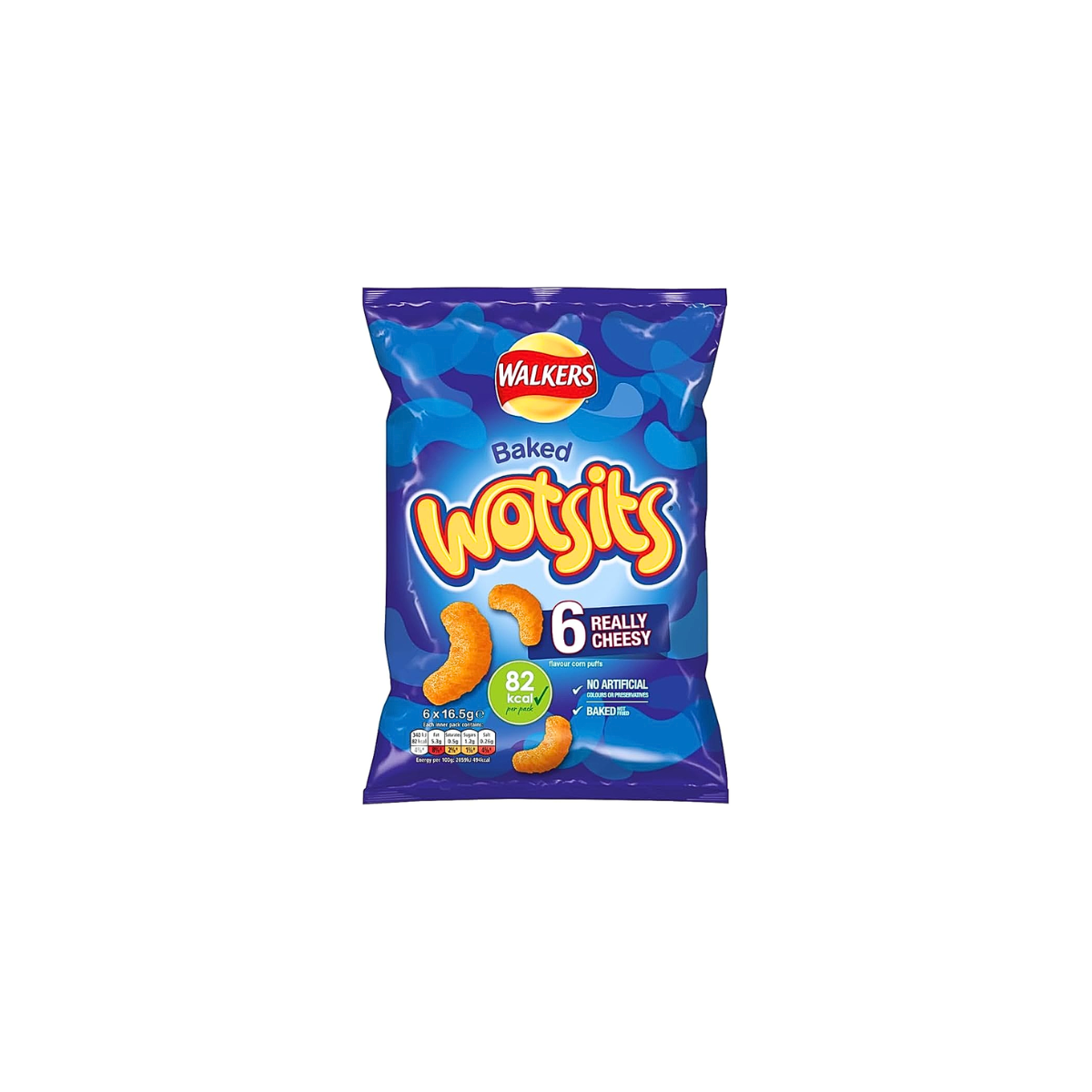 Walkers Wotsits Cheese Multipack Crisps 6x16.5g