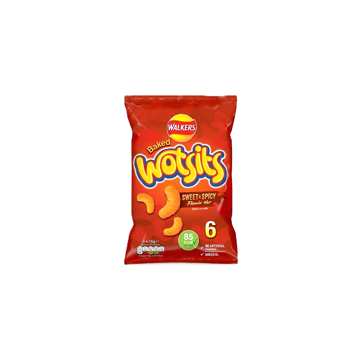 Walkers Wotsits Sweet & Spicy Flamin Hot 6x16.5g
