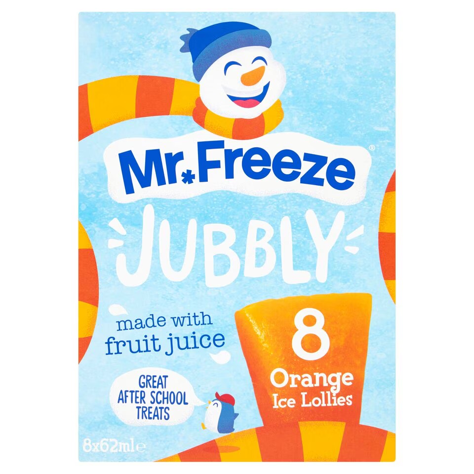 Jubbly Orange Ice Lollies 8Pk 8X62Ml