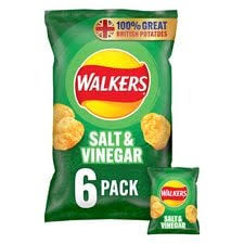 Walkers Salt And Vinegar 6x25g