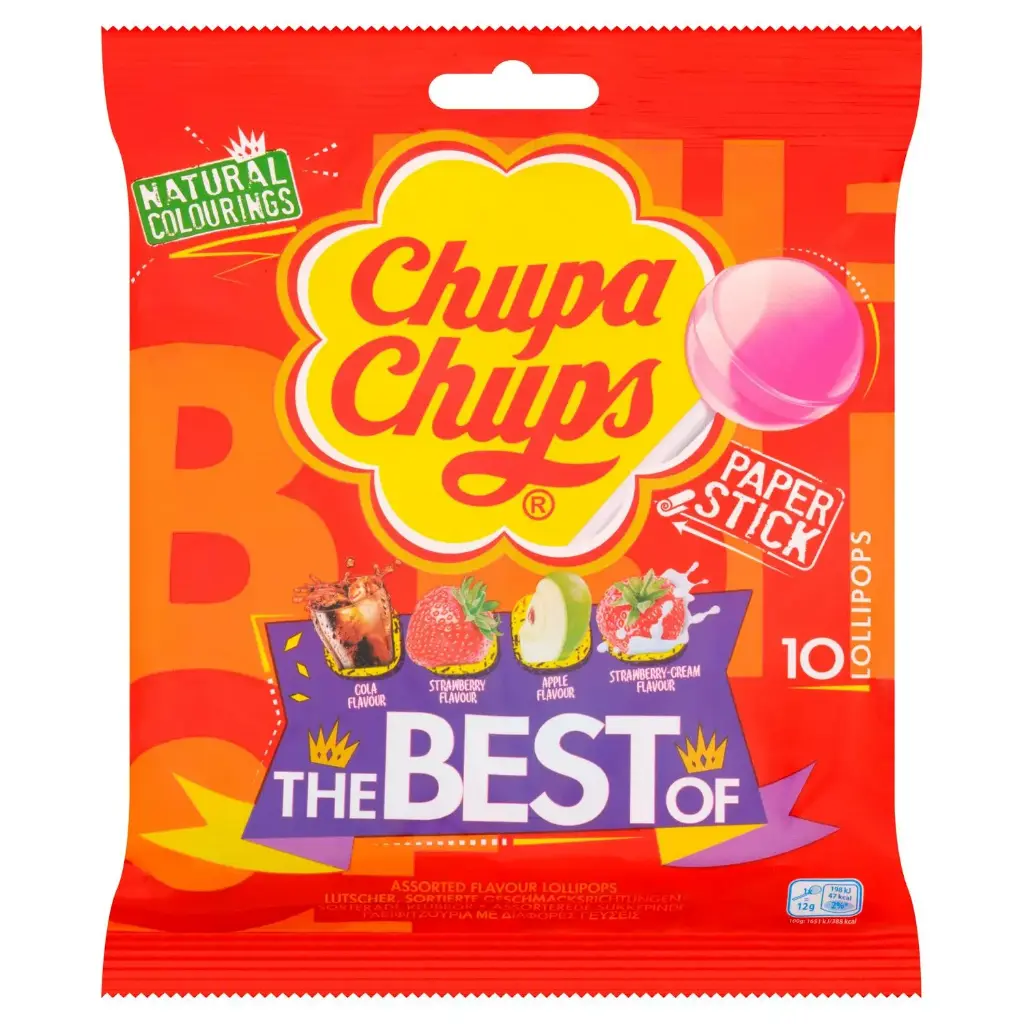 Chupa Chups Assorted Lollipops 10 Pack 120G