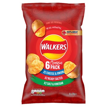 Walkers Classic Variety Multipack Crips 6x25g