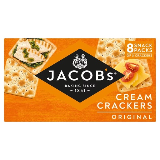 Jacob'S Cream Crackers Original Snack Packs 185G