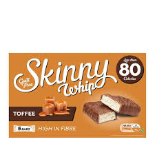 Skinny Whip Toffee 5 Bars Snack X10